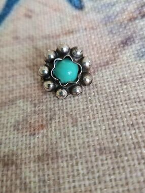 Vintage Sterling Silver Flower Brooch
